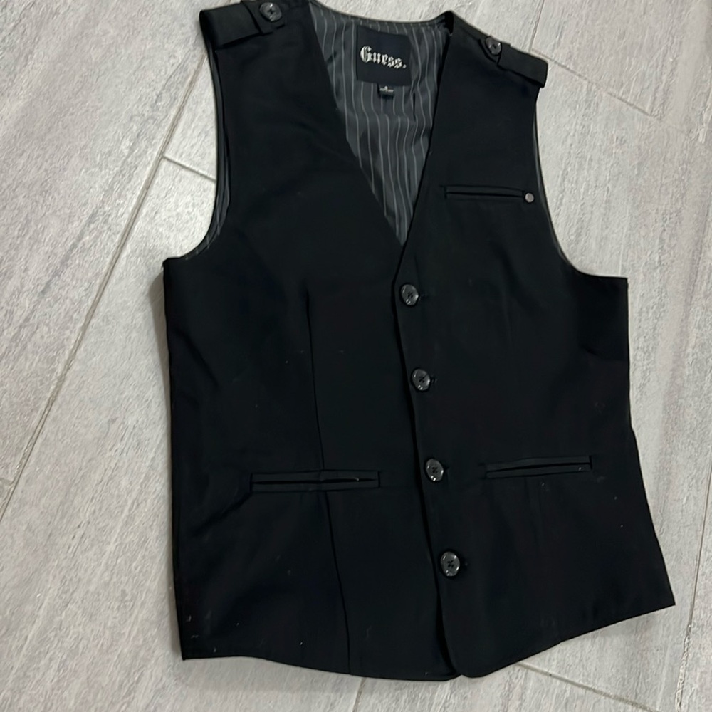 Black suit vest